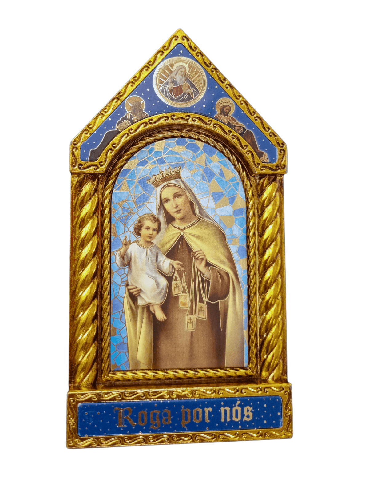 Adorno Italiano Clássico Nossa Senhora do Carmo 15 cm x 7,5 cm