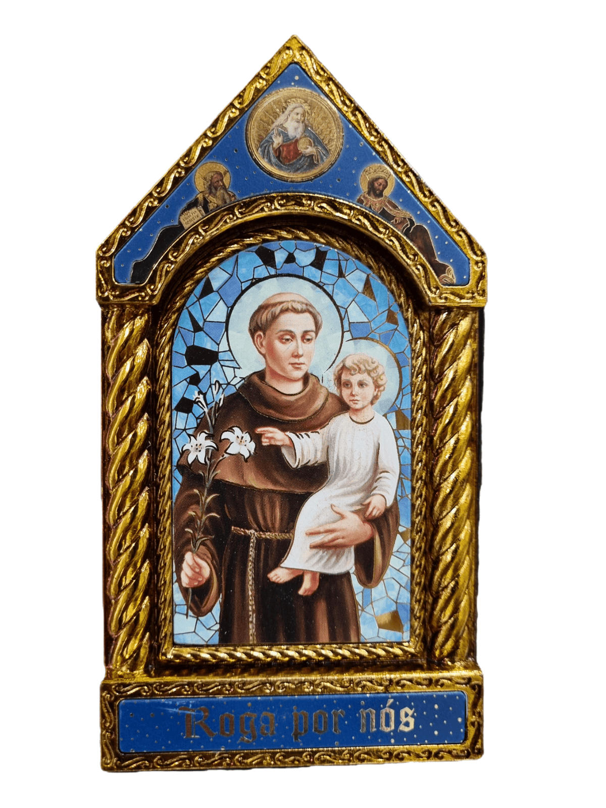 Adorno Italiano Clássico Santo Antônio 15 cm x 7,5 cm