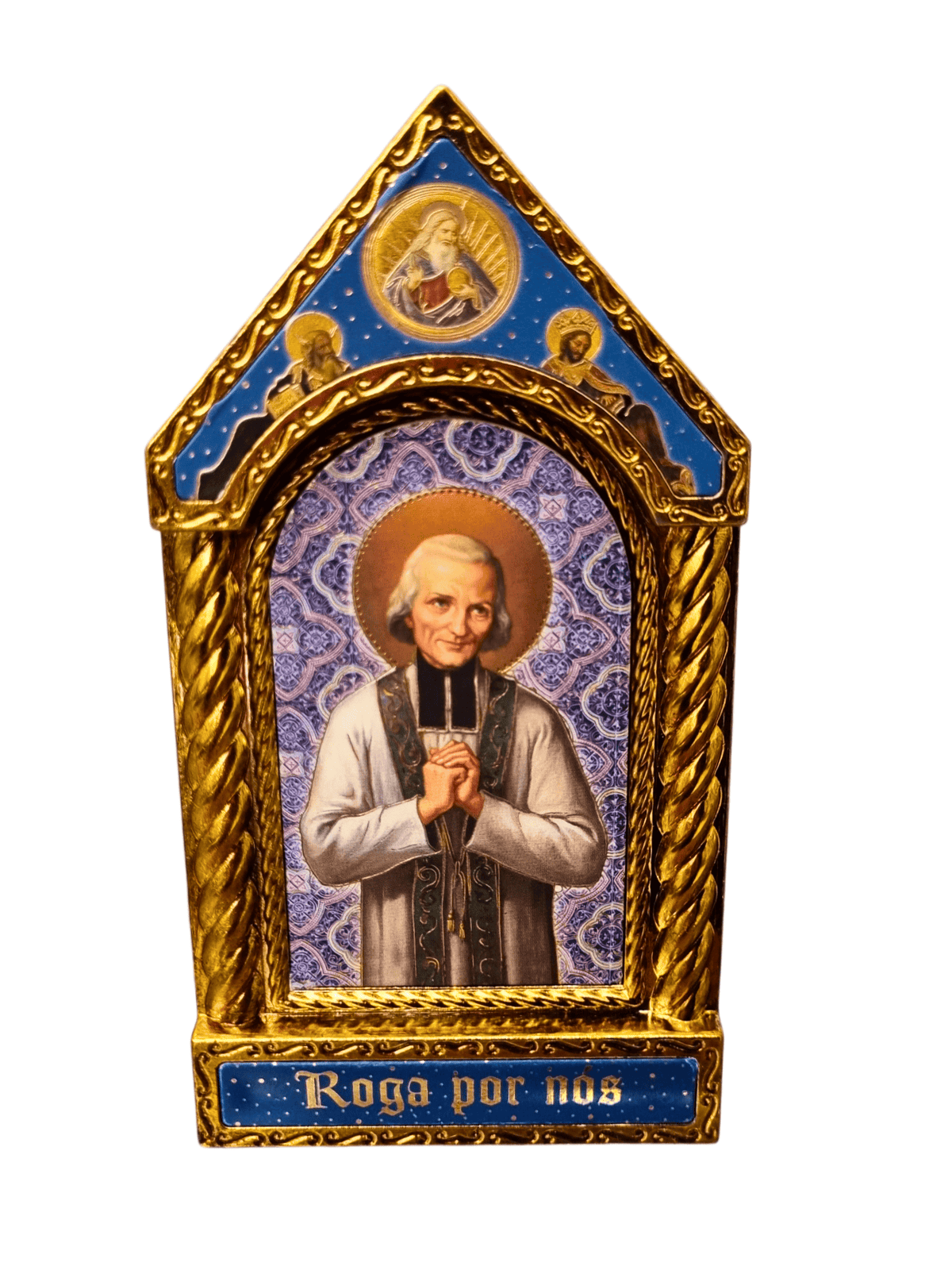 Adorno Italiano Clássico São João Maria Viannei 15 cm x 7,5 cm