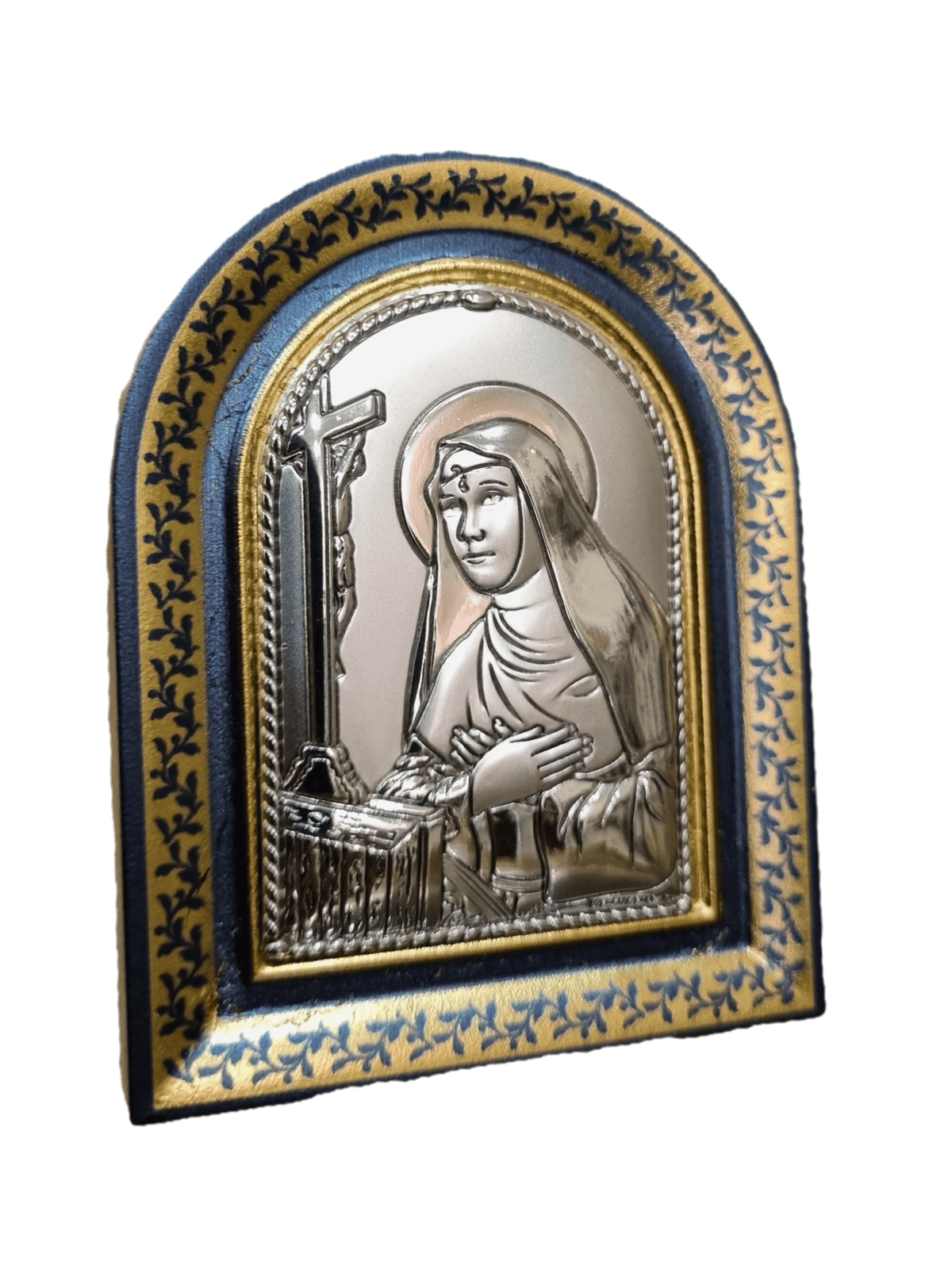 Adorno Italiano com Prata Santa Rita 8 x 6 cm