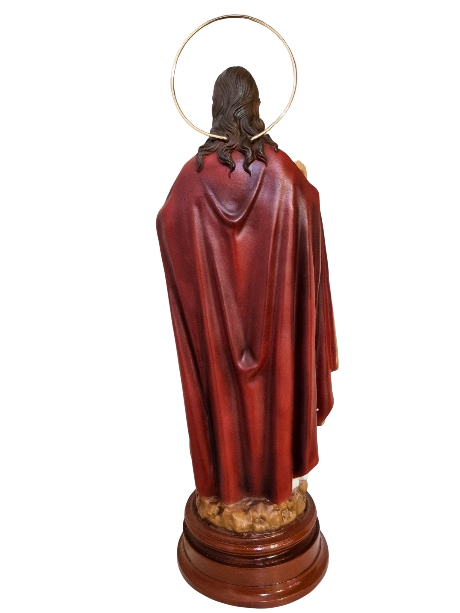 Imagem do Sagrado Coração de Jesus em Pó de Mármore Colorida 33 cm