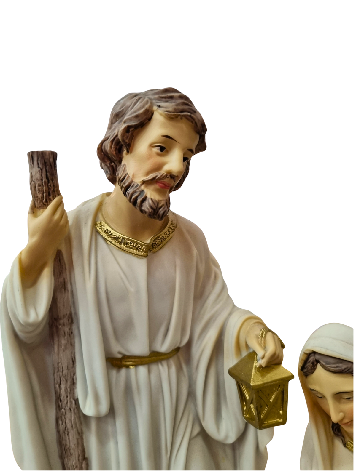 Sagrada Família em Resina Cor Marfim 30 cm 3 peças