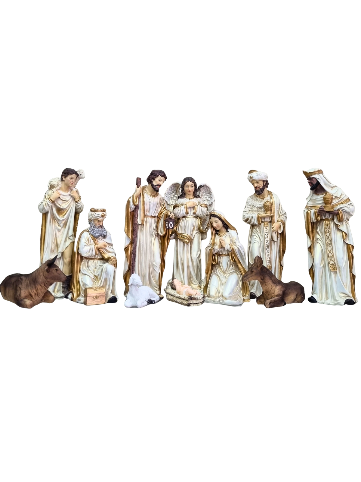 Presépio em Resina Pérola 45 cm 11 Peças