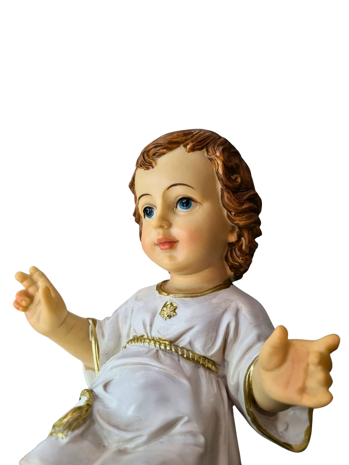 Menino Jesus de Resina Santini Italy Style Vestia Branca 22 cm