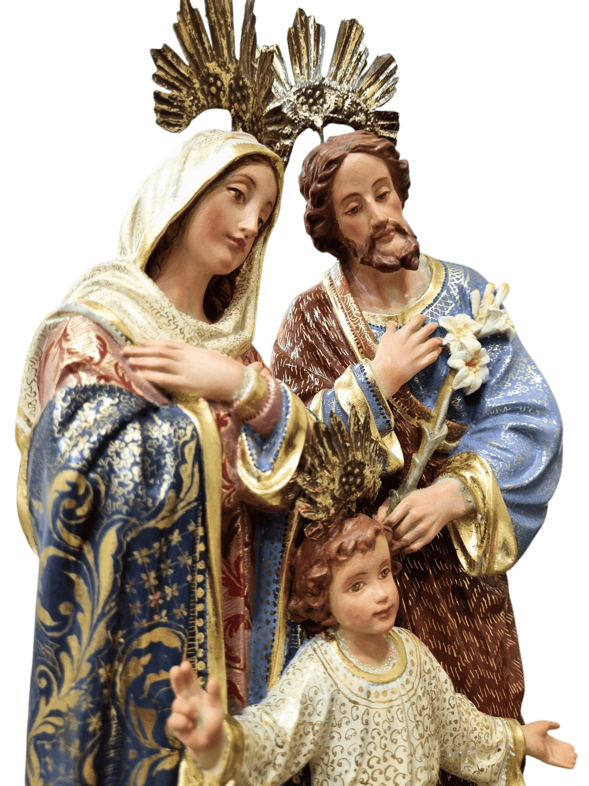 Imagem da Sagrada Família Policromada de 46 cm