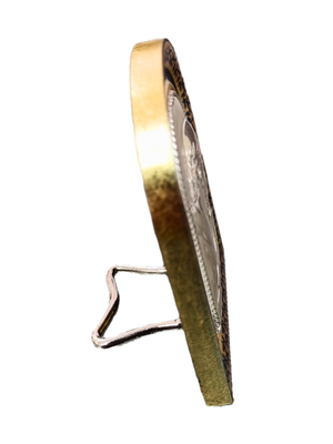Adorno Italiano com Prata Jesus Misericordioso 8 x 6 cm
