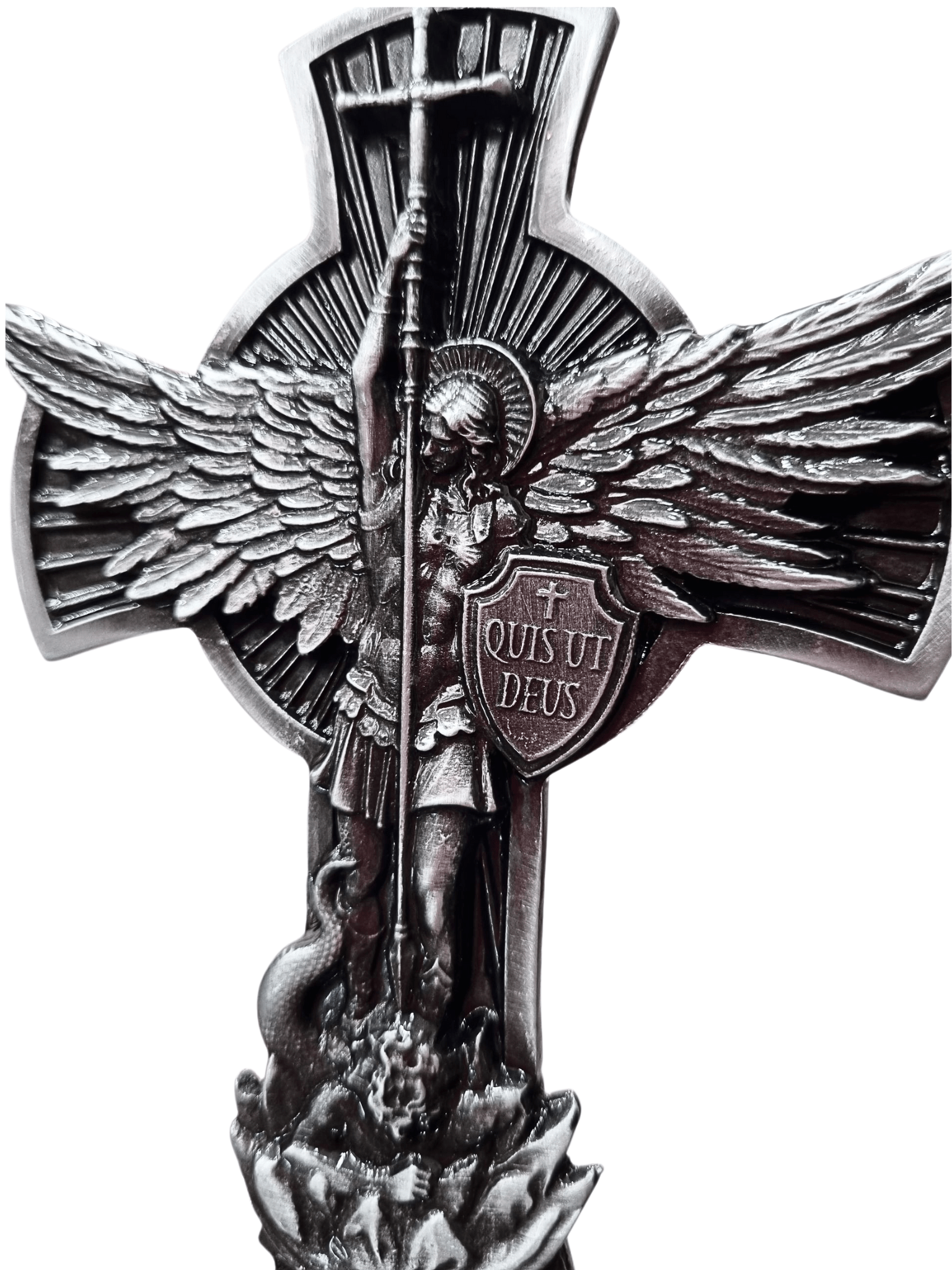 Adorno Cruz de São Miguel 14 cm-TerraCotta Arte Sacra