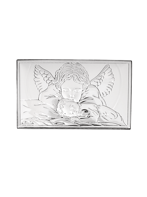 Adorno Italiano Anjo da Guarda em Prata 11 (L) x 6,5 cm (A)-TerraCotta Arte Sacra