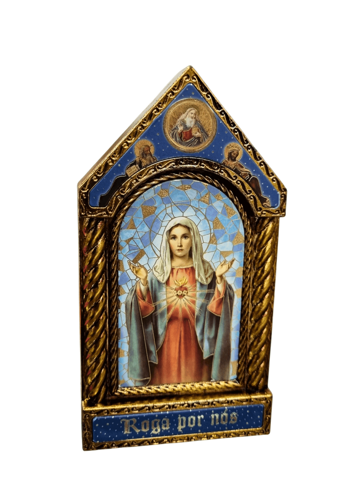 Adorno Italiano Clássico Imaculado Coração de Maria-TerraCotta Arte Sacra
