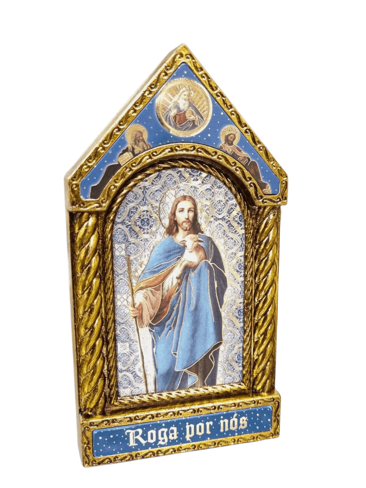 Adorno Italiano Clássico Jesus Bom Pastor-TerraCotta Arte Sacra