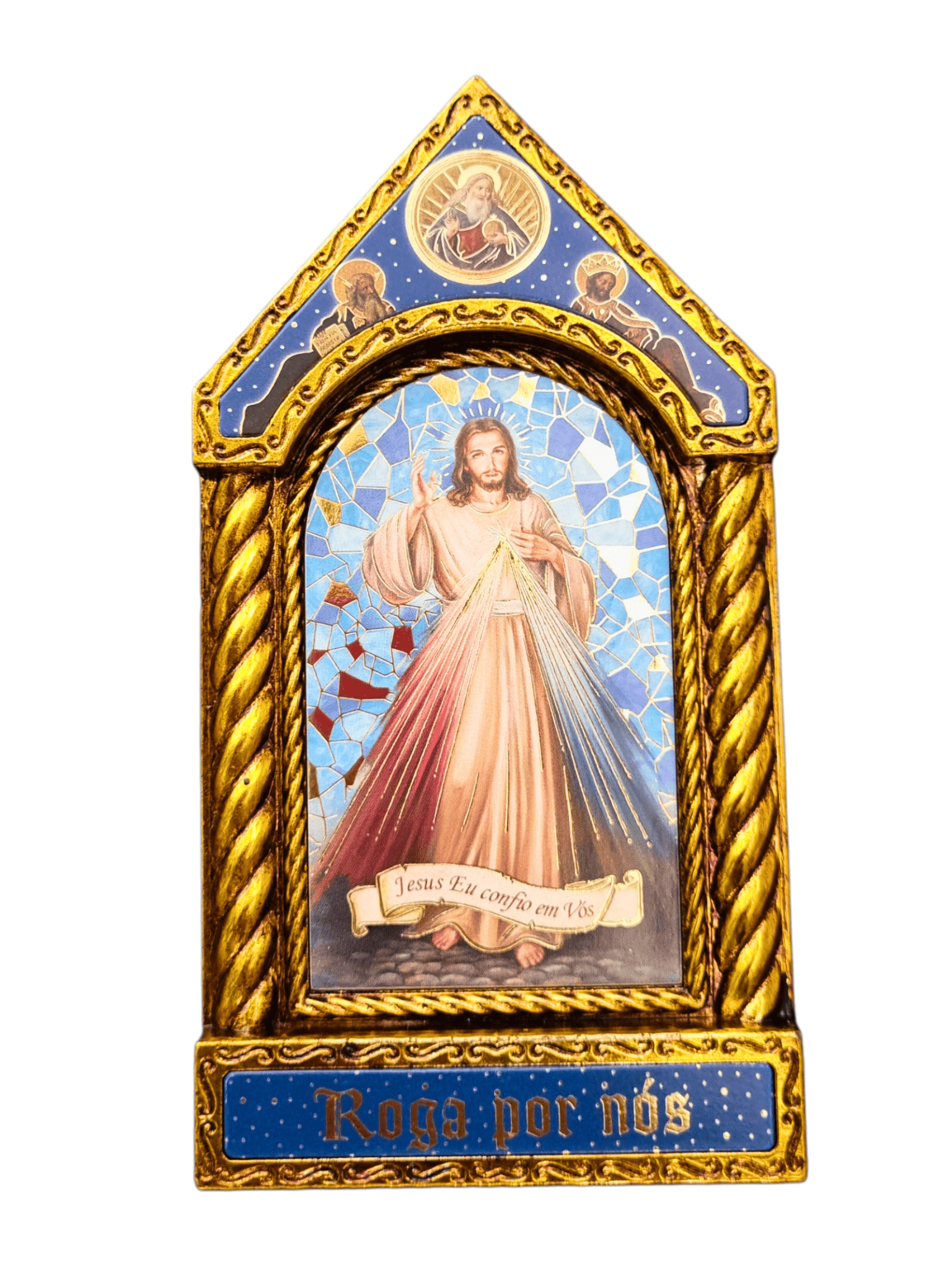 Adorno Italiano Clássico Jesus Misericordioso 15 cm x 7,5 cm-TerraCotta Arte Sacra