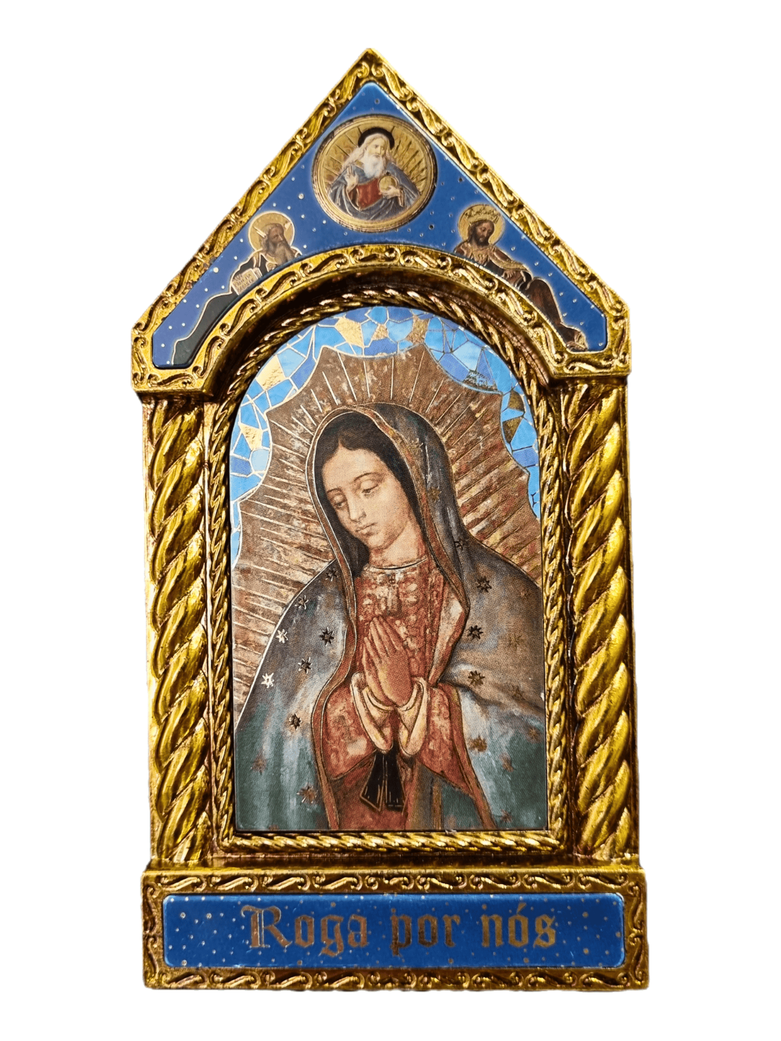 Adorno Italiano Clássico Nossa Senhora De Guadalupe 15 cm x 7,5 cm-TerraCotta Arte Sacra