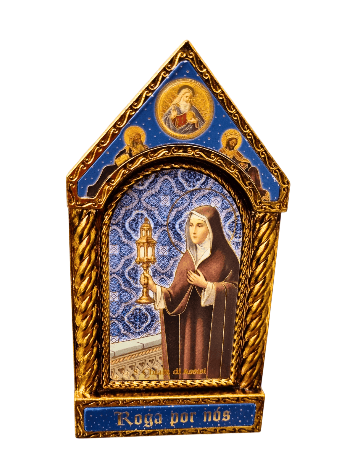 Adorno Italiano Clássico Santa Clara 15 cm x 7,5 cm-TerraCotta Arte Sacra