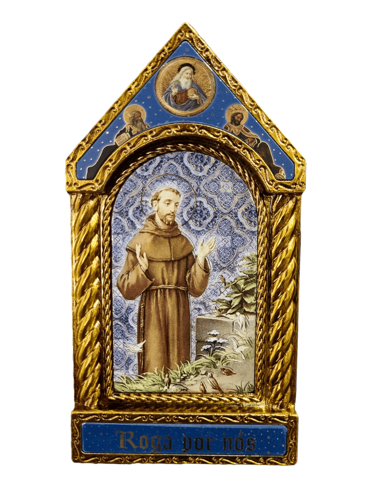 Adorno Italiano Clássico São Francisco 15 cm x 7,5 cm-TerraCotta Arte Sacra