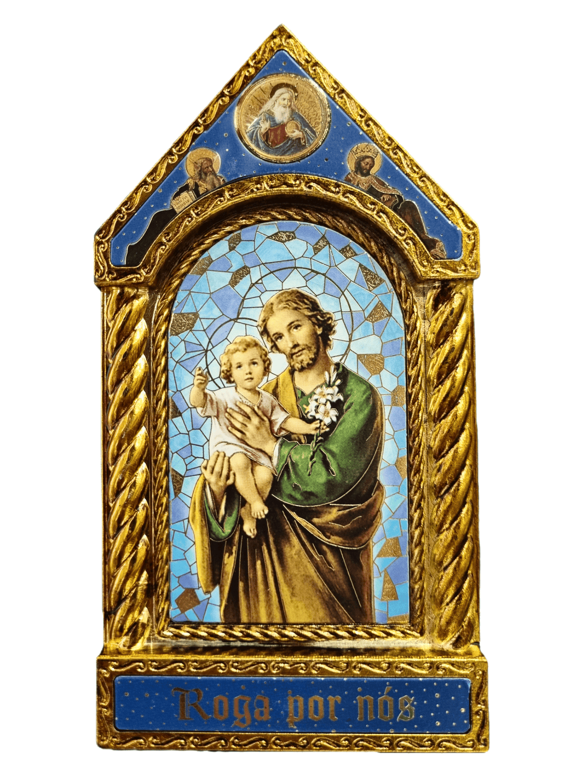 Adorno Italiano Clássico São José 15 cm x 7,5 cm-TerraCotta Arte Sacra