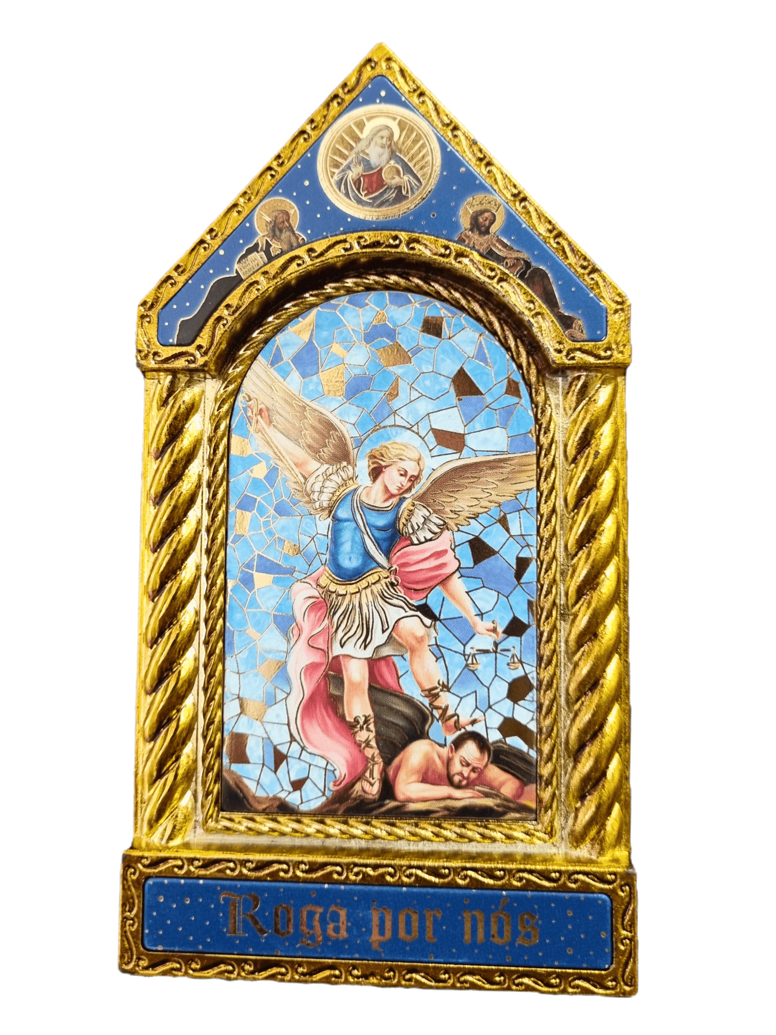 Adorno Italiano Clássico São Miguel Arcanjo 15 cm x 7,5 cm-TerraCotta Arte Sacra