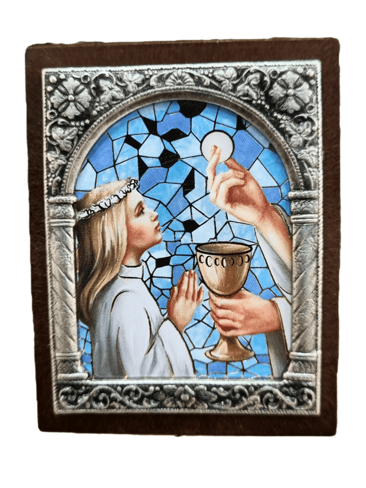 Adorno Italiano Eucaristia Menina 6 cm x 5 cm-TerraCotta Arte Sacra