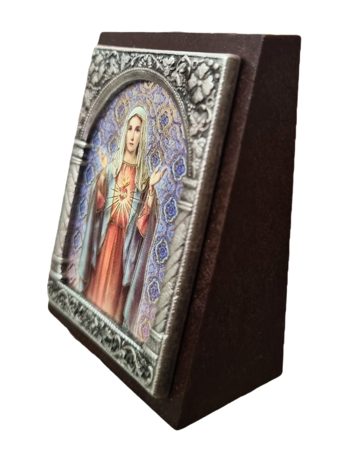 Adorno Italiano Imaculado Coração de Maria 6 cm x 5 cm-TerraCotta Arte Sacra
