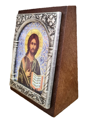 Adorno Italiano Jesus Ortodoxo 6 cm x 5 cm-TerraCotta Arte Sacra
