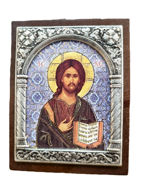 Adorno Italiano Jesus Ortodoxo 6 cm x 5 cm-TerraCotta Arte Sacra
