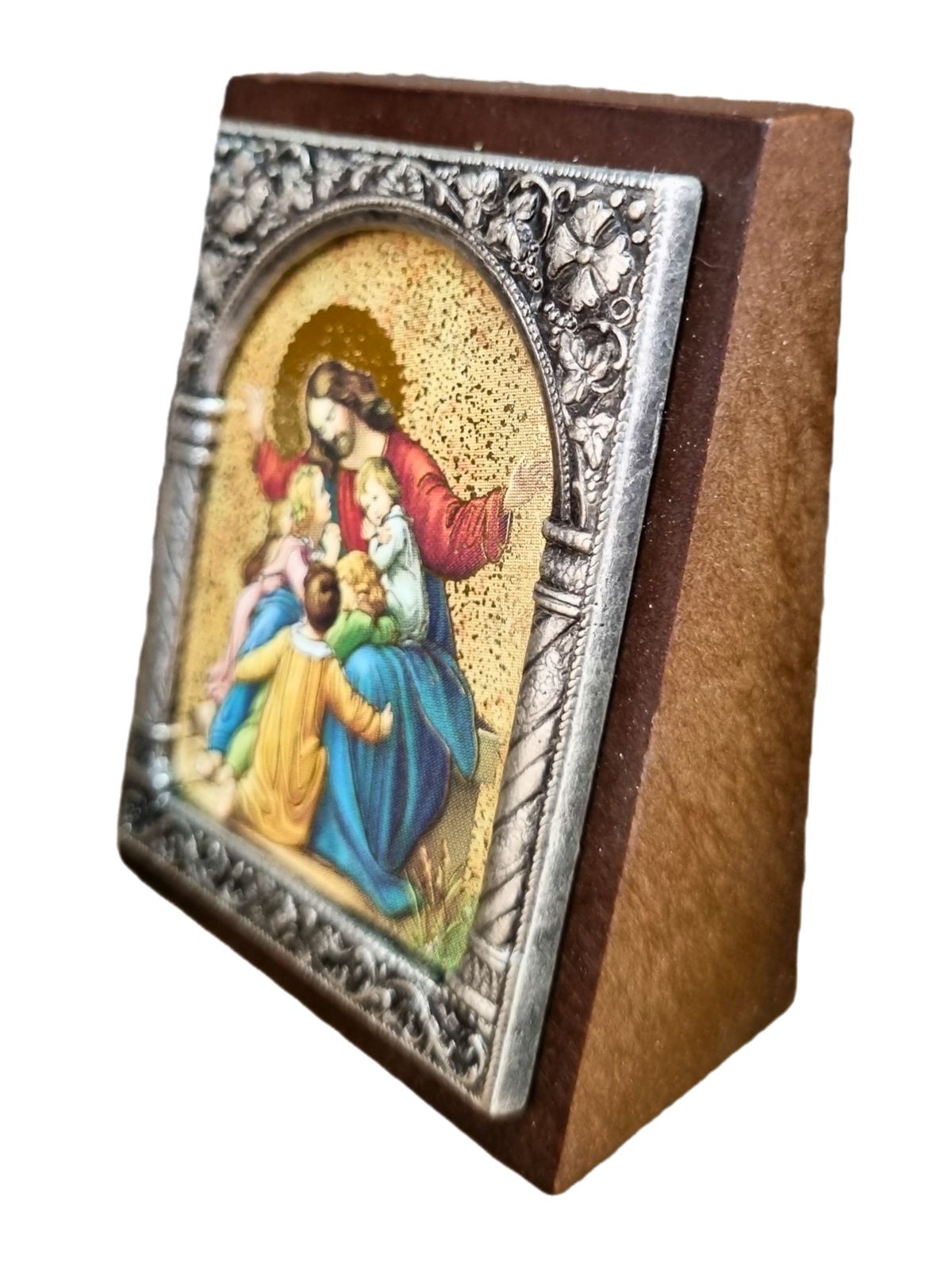 Adorno Italiano Jesus com as Crianças 6 cm x 5 cm-TerraCotta Arte Sacra