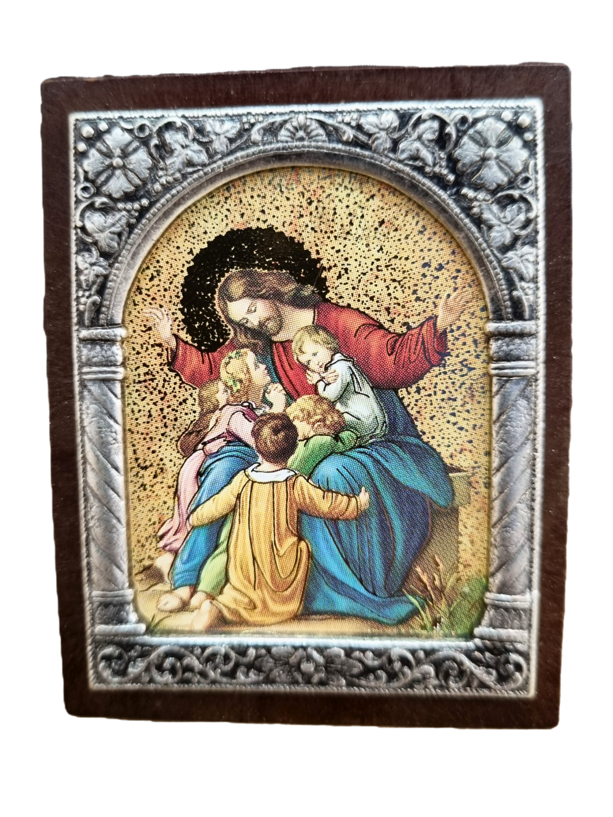 Adorno Italiano Jesus com as Crianças 6 cm x 5 cm-TerraCotta Arte Sacra