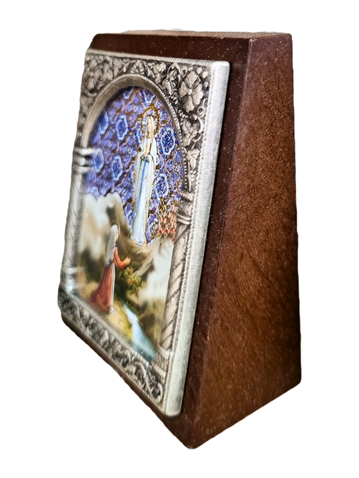Adorno Italiano Lourdes com Bernadette 6 cm x 5 cm-TerraCotta Arte Sacra