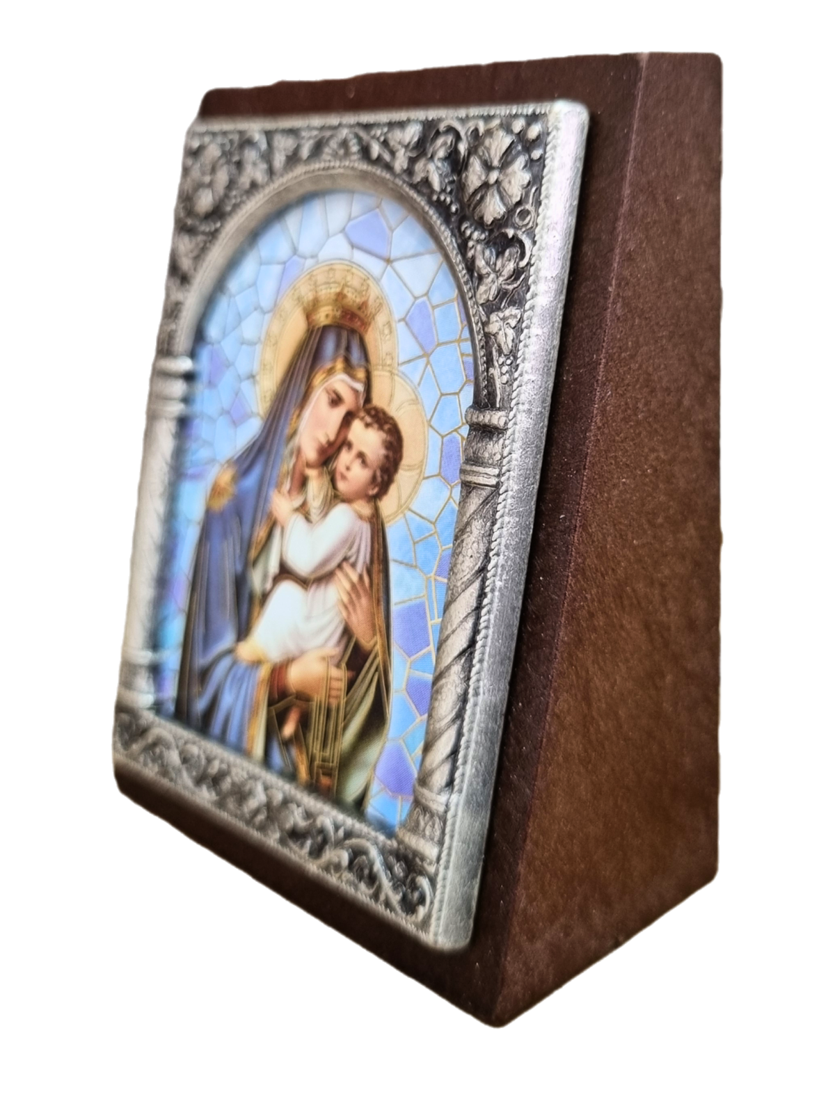 Adorno Italiano Madonna com Menino Jesus 6 cm x 5 cm-TerraCotta Arte Sacra