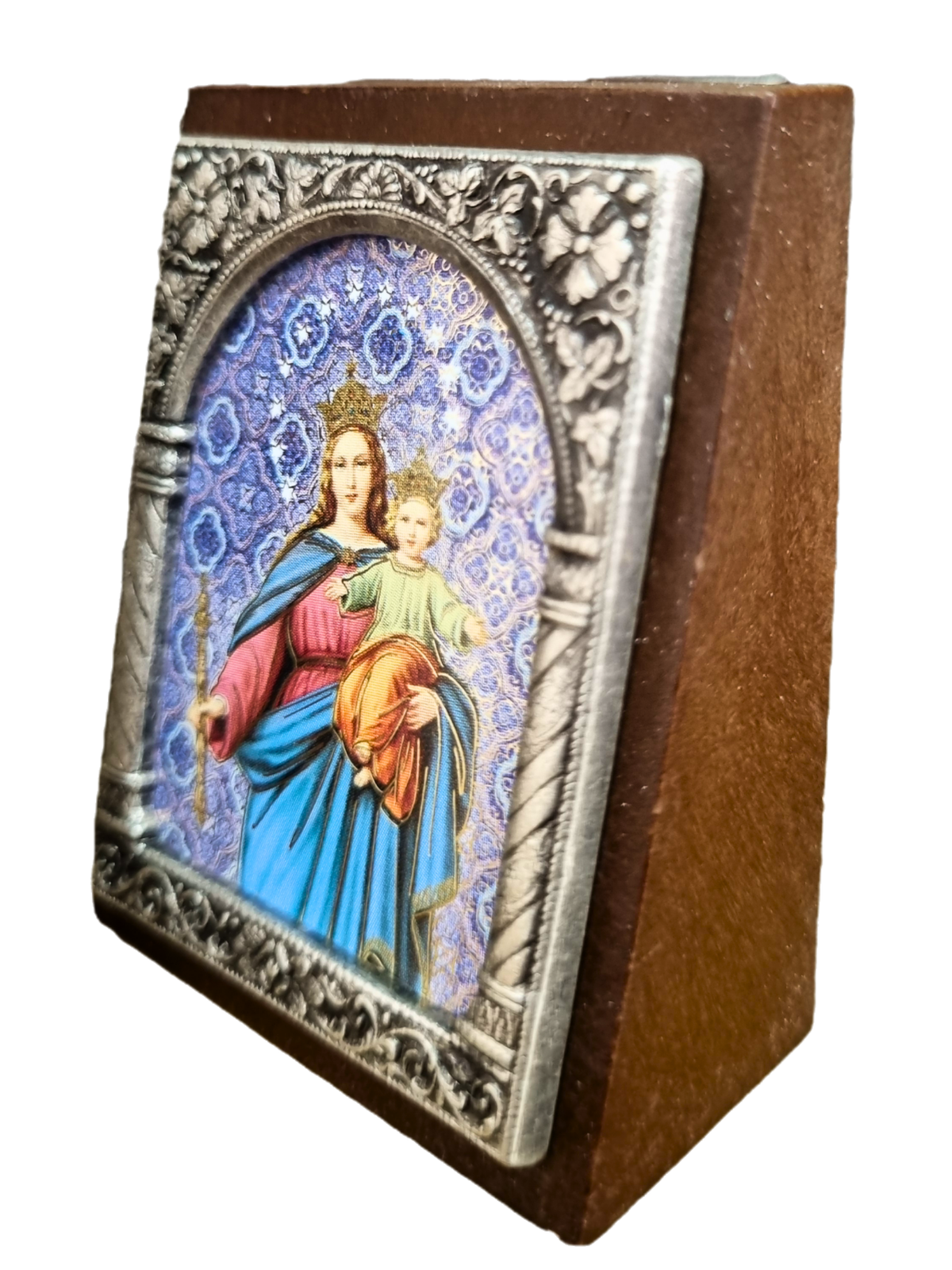 Adorno Italiano Nossa Senhora Auxiliadora 6 cm x 5 cm-TerraCotta Arte Sacra