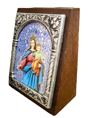 Adorno Italiano Nossa Senhora Auxiliadora 6 cm x 5 cm-TerraCotta Arte Sacra
