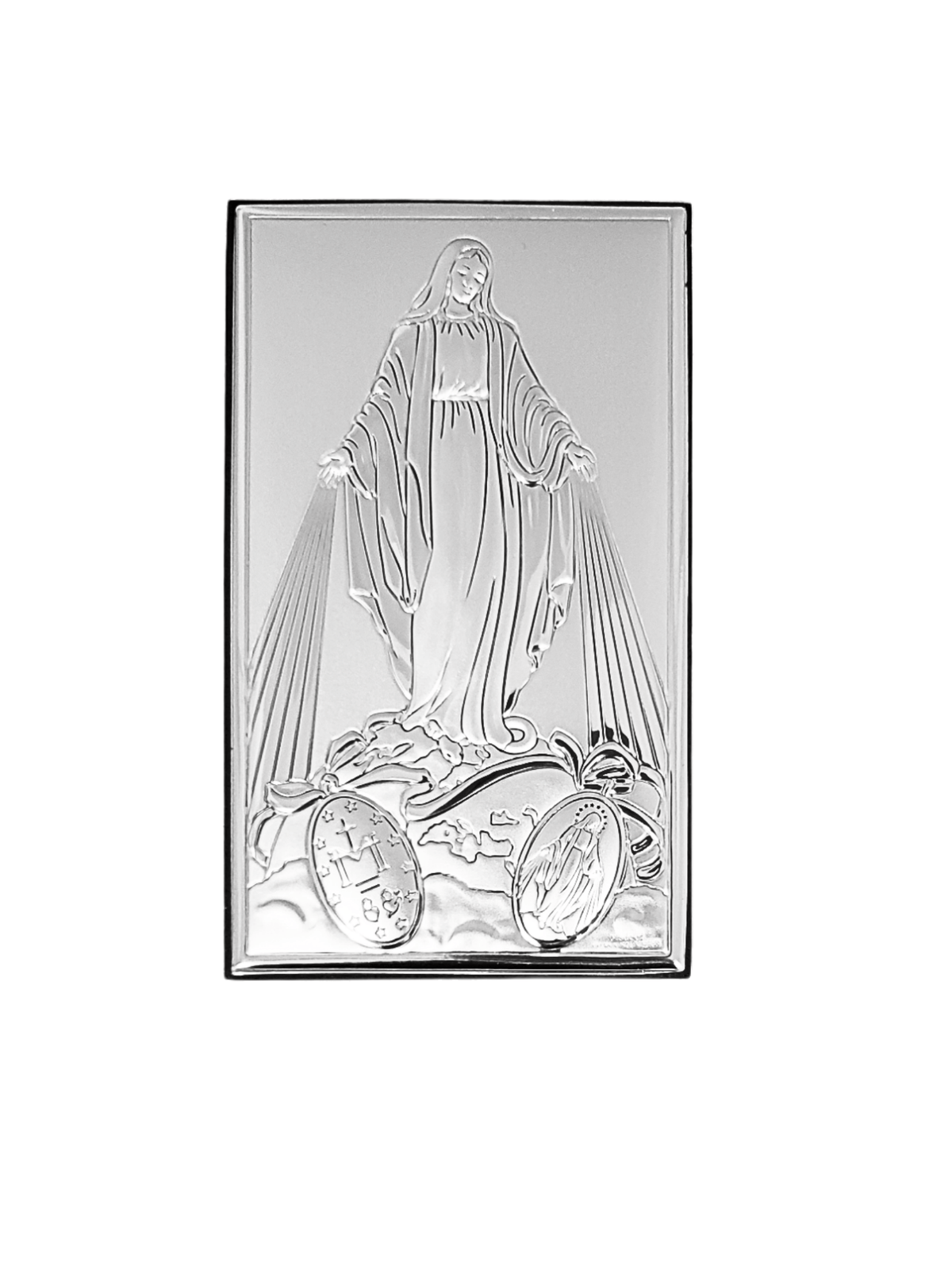 Adorno Italiano Nossa Senhora das Graças em Prata 6,5 (L) x 11 cm (A)-TerraCotta Arte Sacra
