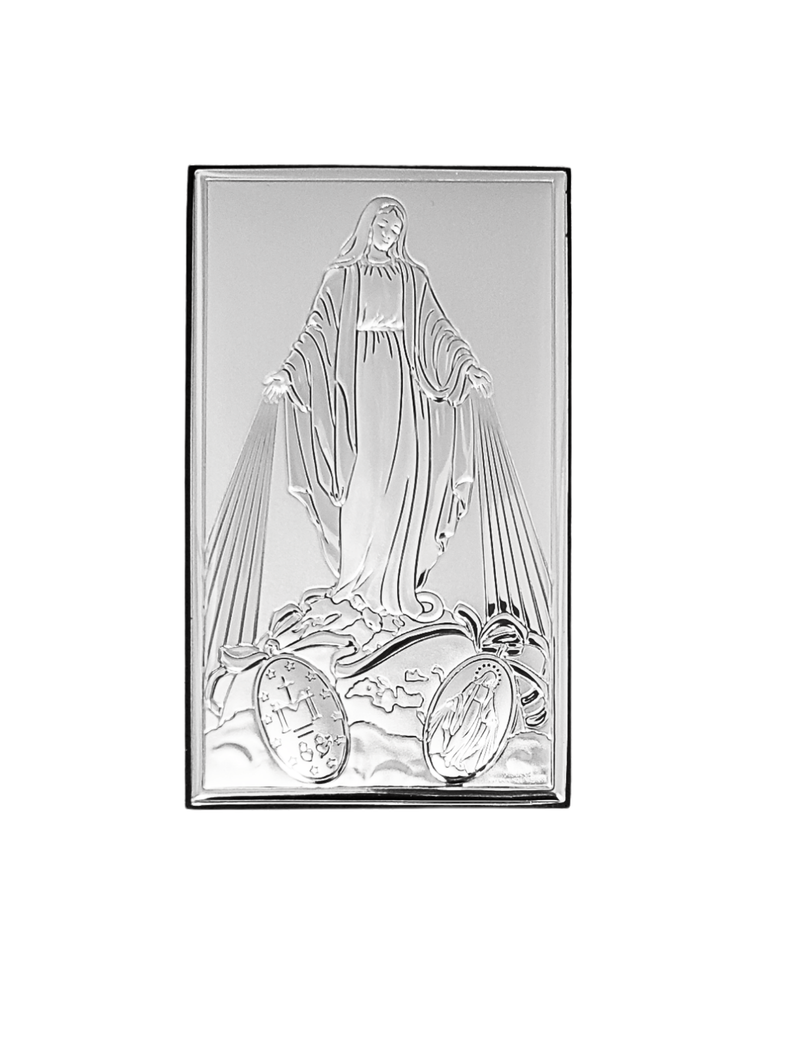 Adorno Italiano Nossa Senhora das Graças em Prata 6,5 (L) x 11 cm (A)-TerraCotta Arte Sacra