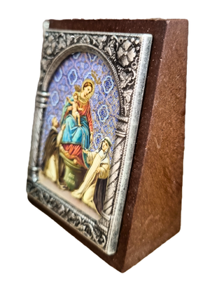 Adorno Italiano Nossa Senhora do Rosário 6 cm x 5 cm-TerraCotta Arte Sacra