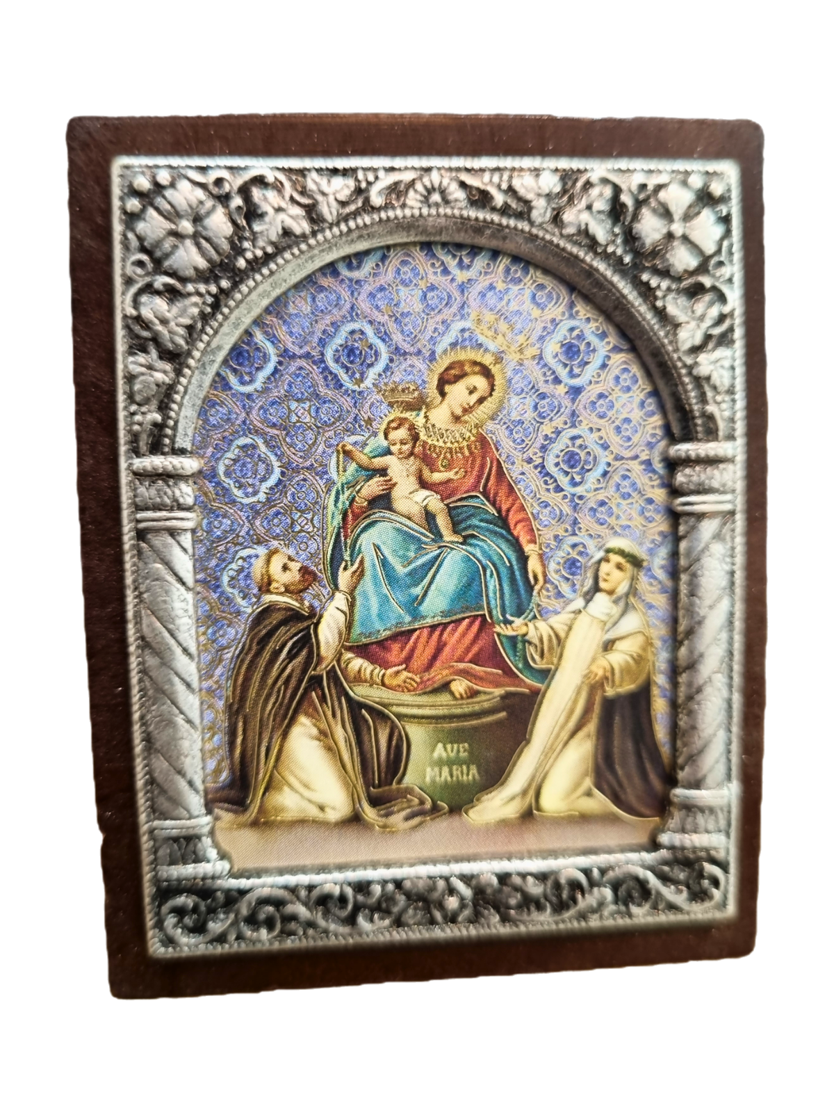 Adorno Italiano Nossa Senhora do Rosário 6 cm x 5 cm-TerraCotta Arte Sacra