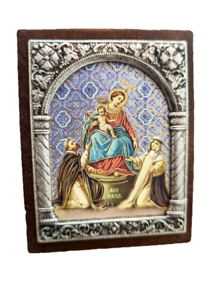 Adorno Italiano Nossa Senhora do Rosário 6 cm x 5 cm-TerraCotta Arte Sacra