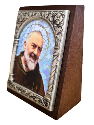 Adorno Italiano Padre Pio 6 cm x 5 cm-TerraCotta Arte Sacra