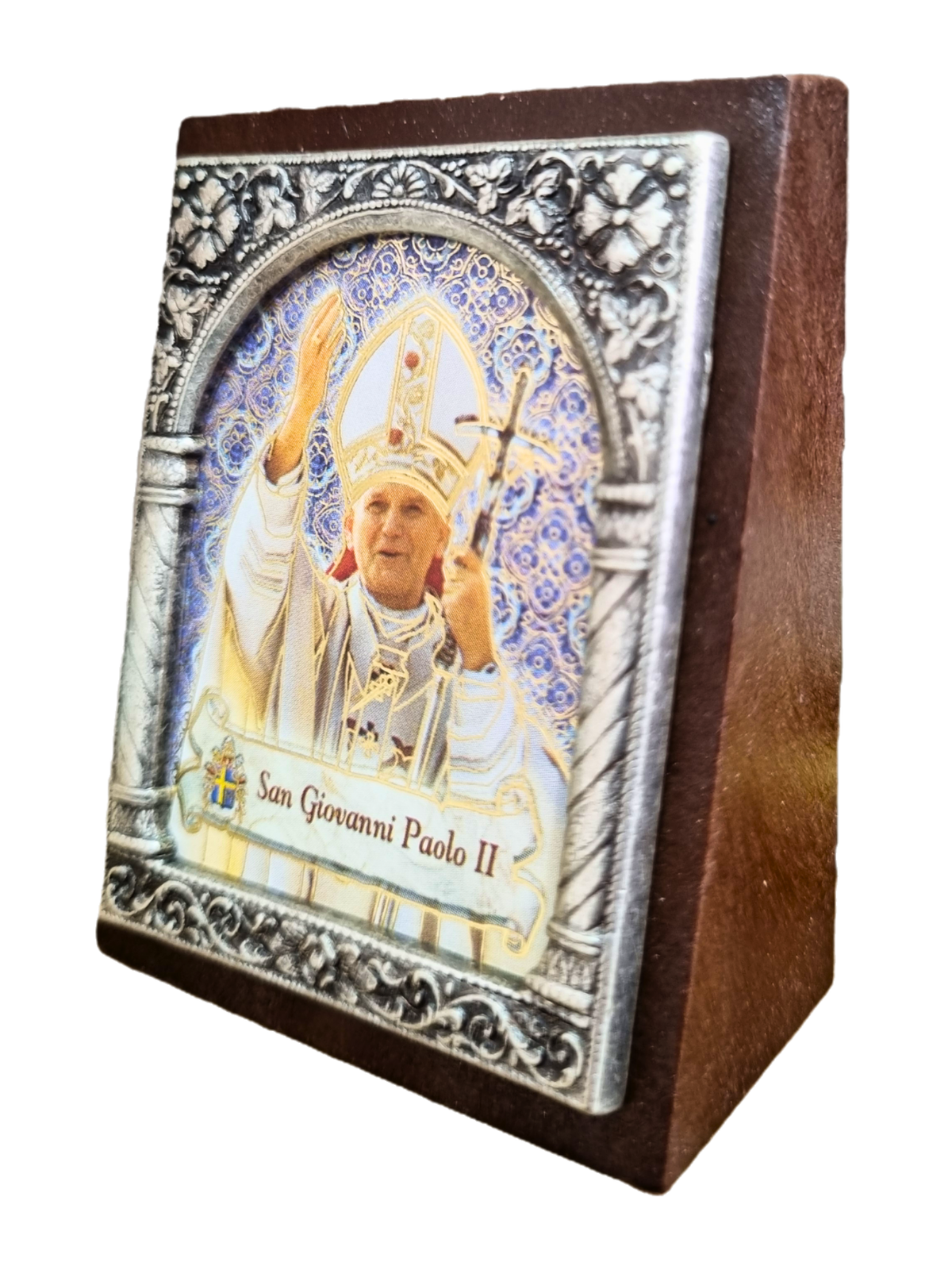 Adorno Italiano Papa João Paulo II 6 cm x 5 cm-TerraCotta Arte Sacra