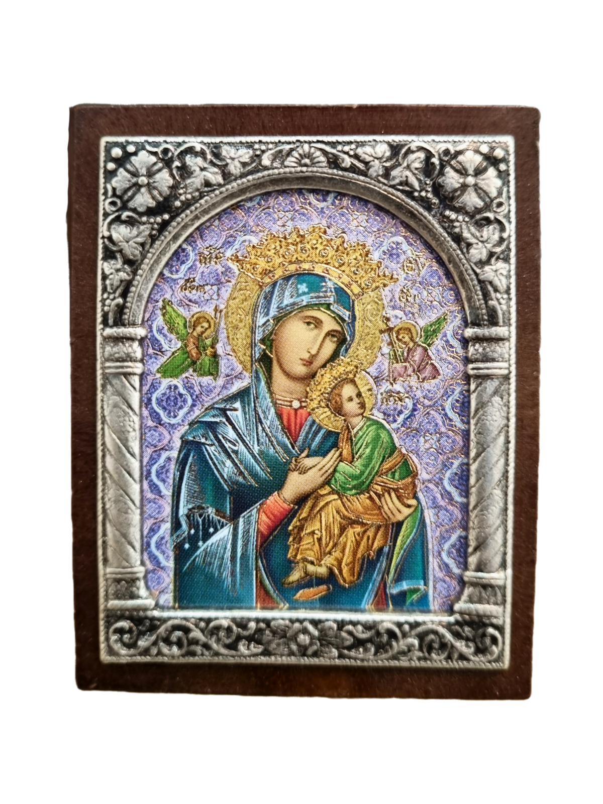 Adorno Italiano Perpétuo Socorro 6 cm x 5 cm-TerraCotta Arte Sacra