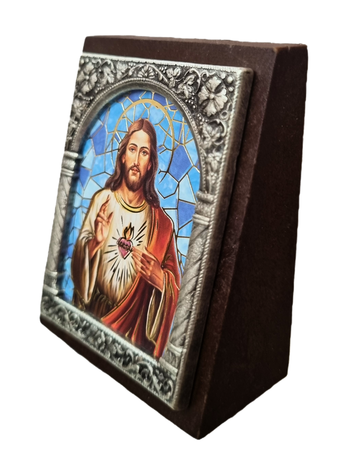 Adorno Italiano Sagrado Coração de Jesus 6 cm x 5 cm-TerraCotta Arte Sacra