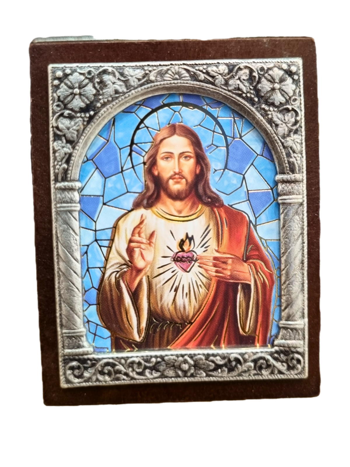 Adorno Italiano Sagrado Coração de Jesus 6 cm x 5 cm-TerraCotta Arte Sacra