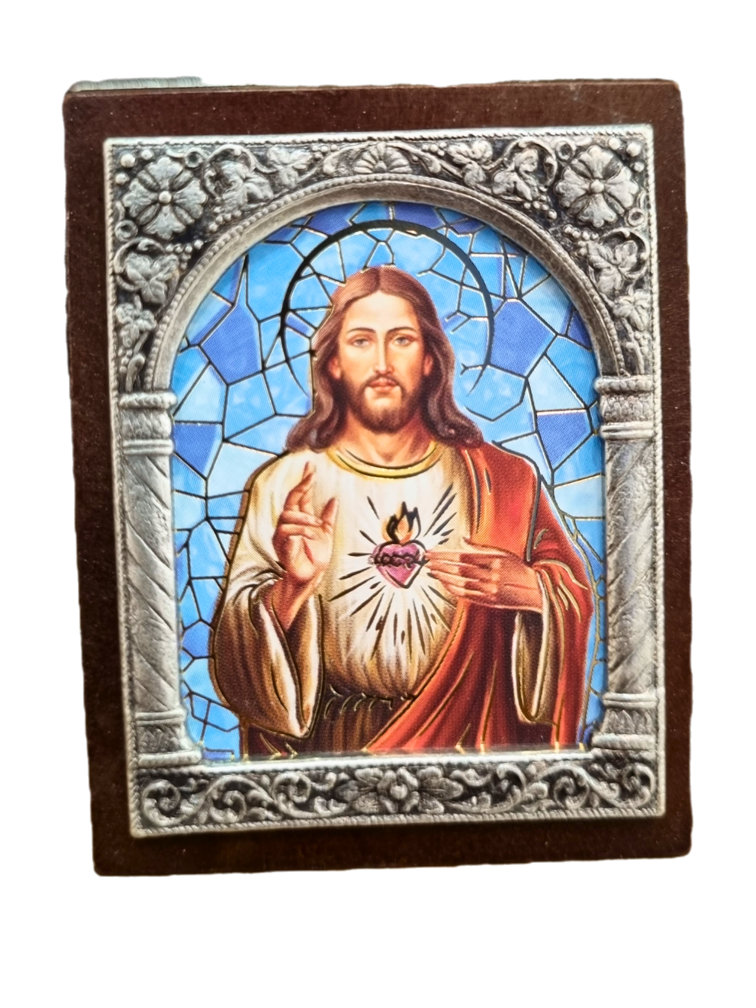 Adorno Italiano Sagrado Coração de Jesus 6 cm x 5 cm-TerraCotta Arte Sacra