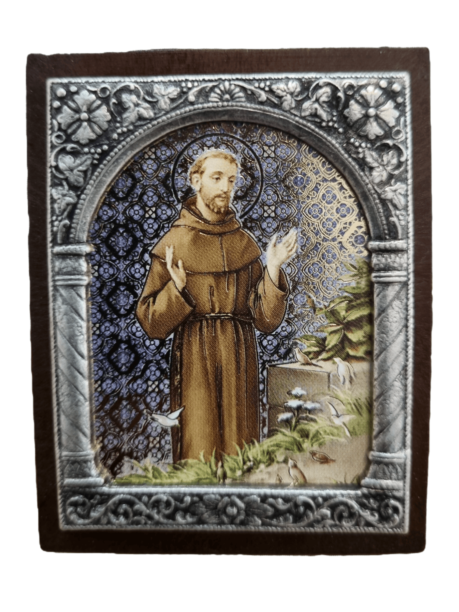 Adorno Italiano São Francisco 6 cm x 5 cm-TerraCotta Arte Sacra