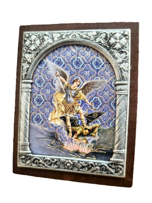 Adorno Italiano São Miguel 6 cm x 5 cm-TerraCotta Arte Sacra