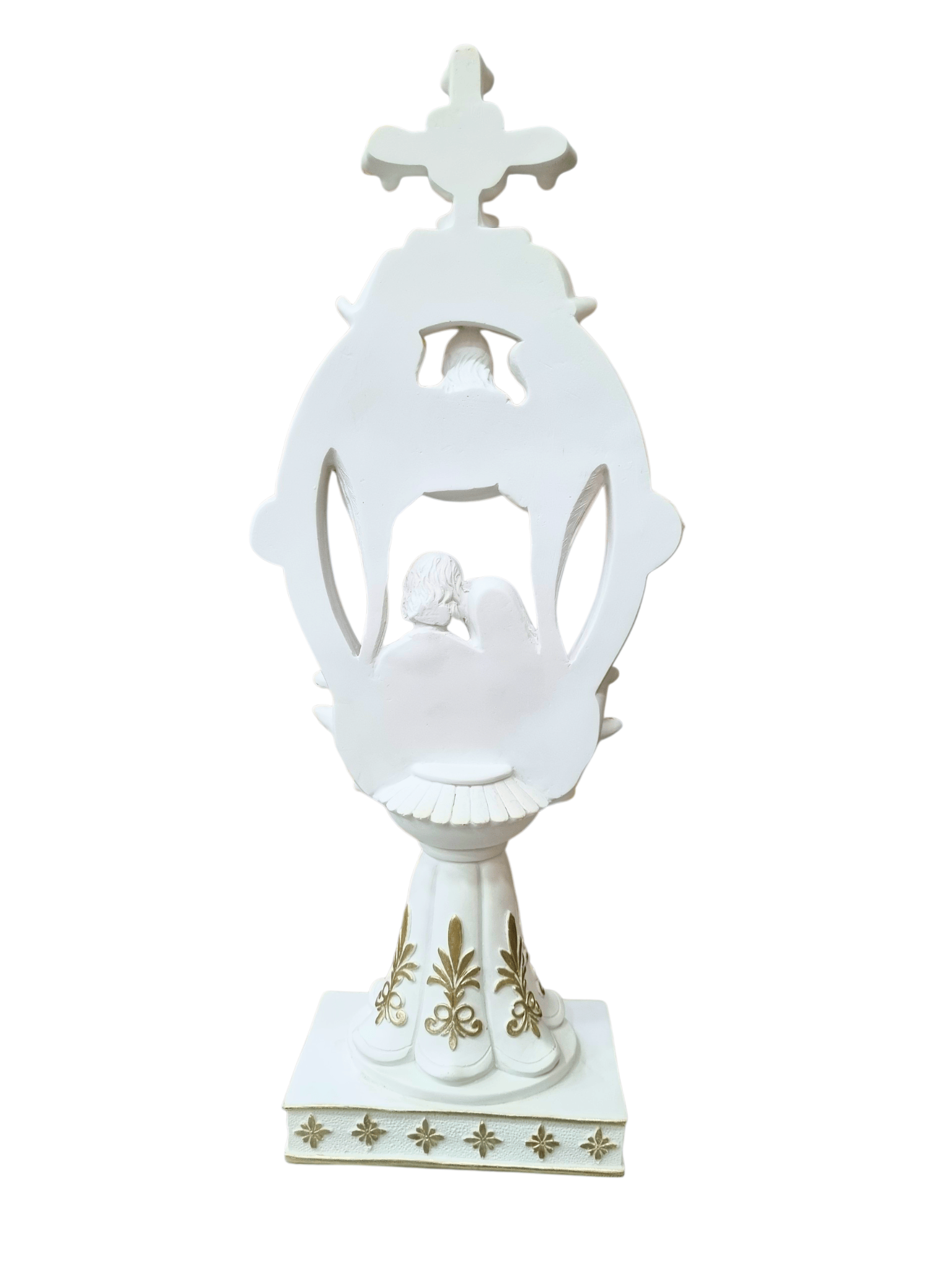 Adorno da Sagrada Família com Anjo 42 cm-TerraCotta Arte Sacra