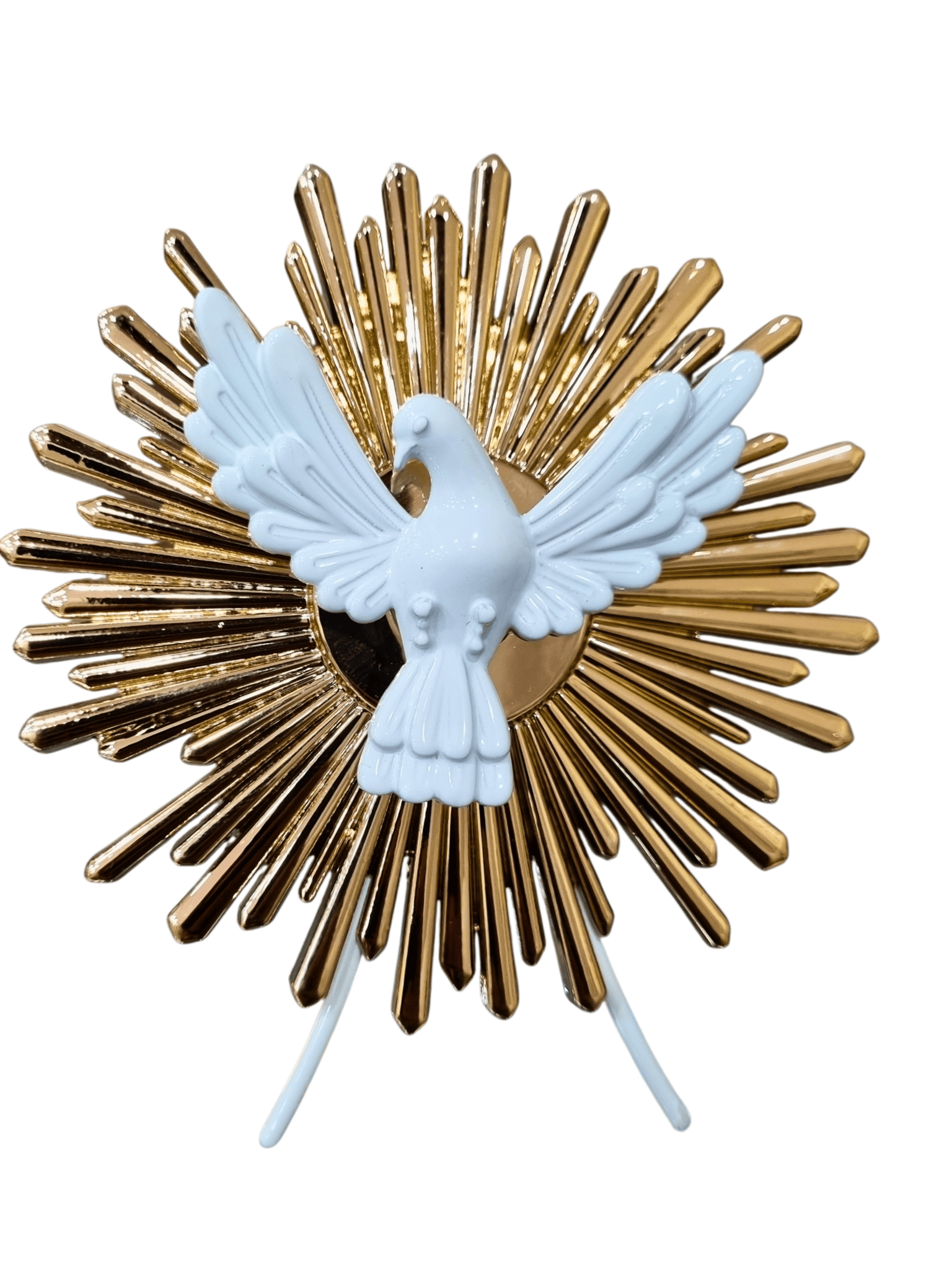Adorno de Mesa em Metal Resplendor do Divino Espírito Santo 11 cm-TerraCotta Arte Sacra