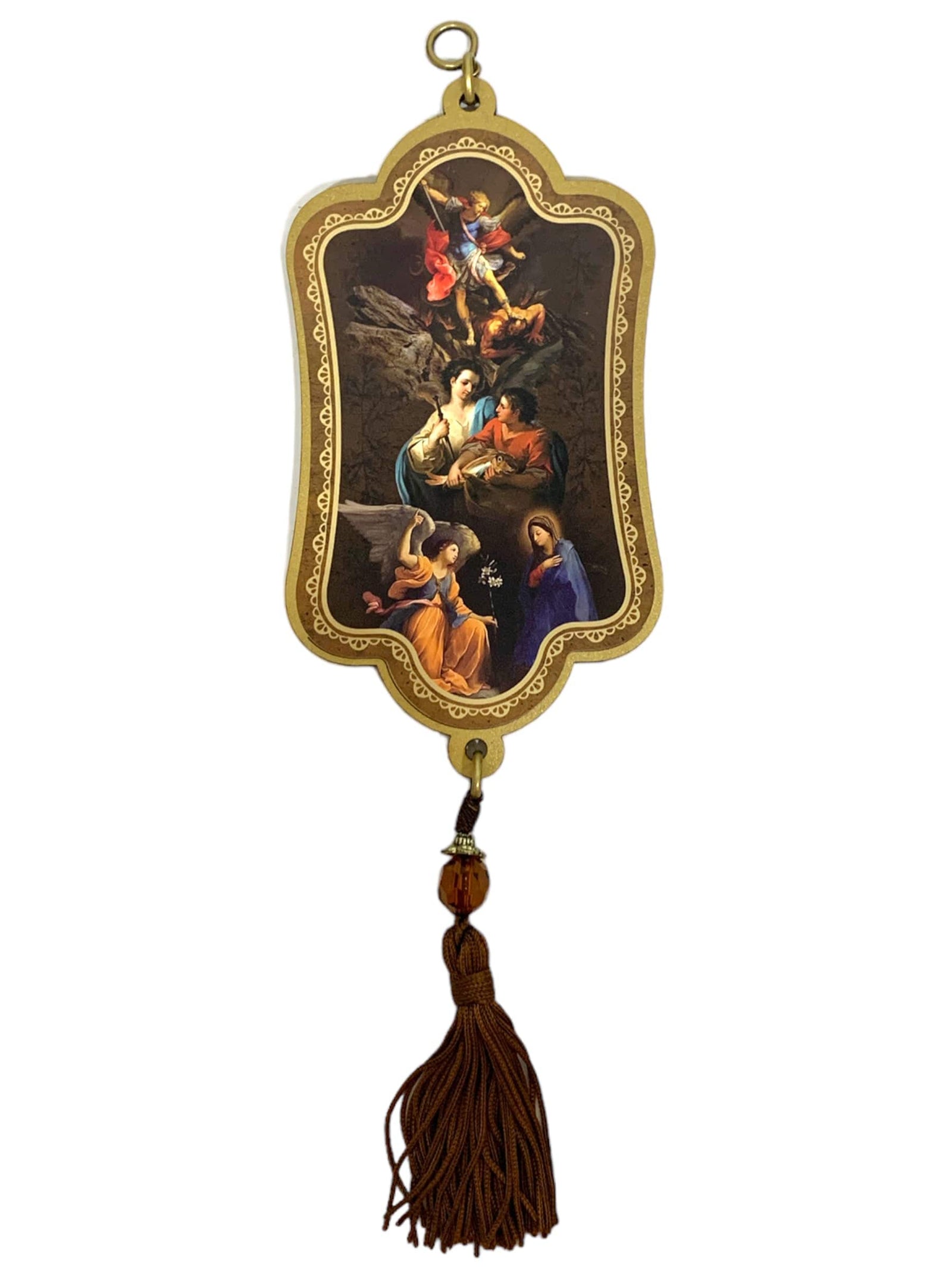 Adorno de Porta Três Arcanjos-TerraCotta Arte Sacra