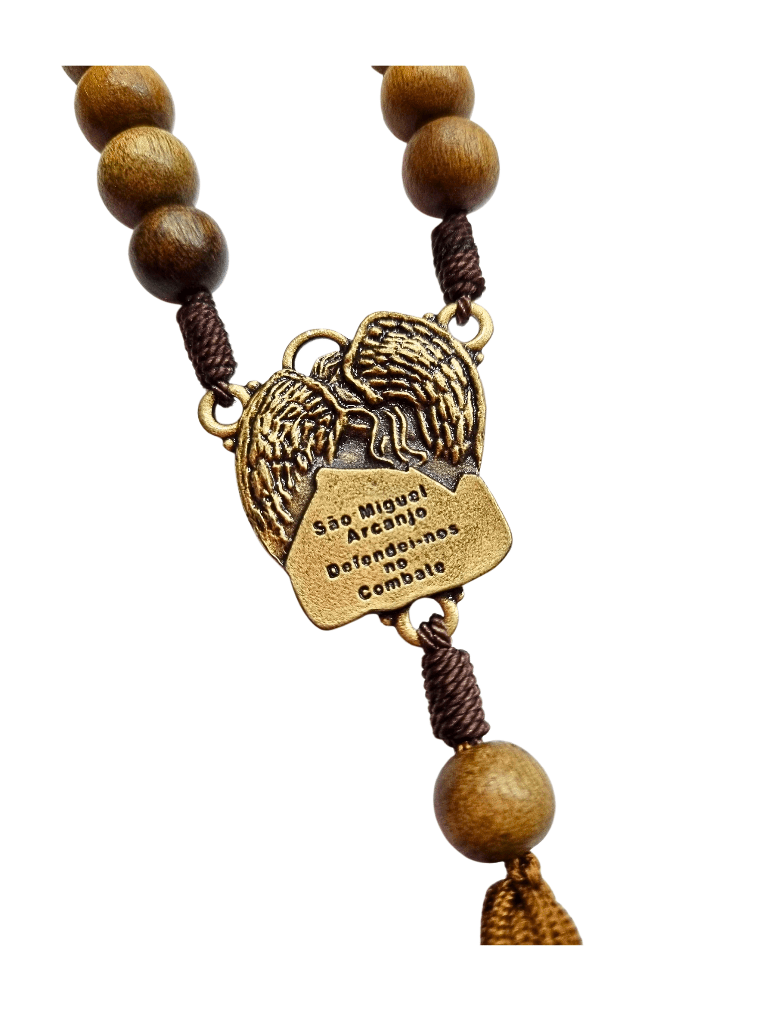 Adorno de Porta em Madeira de Imbuia São Miguel Arcanjo-TerraCotta Arte Sacra