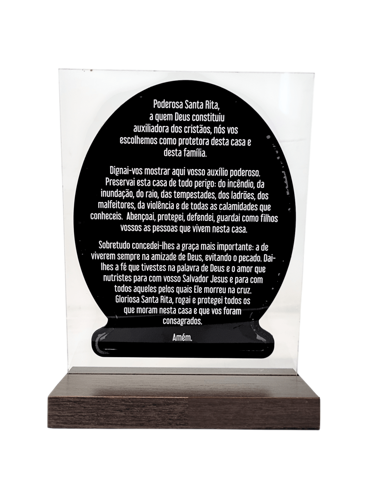 Adorno de Santa Rita em Bronze com Oração Dourado 21 cm-TerraCotta Arte Sacra