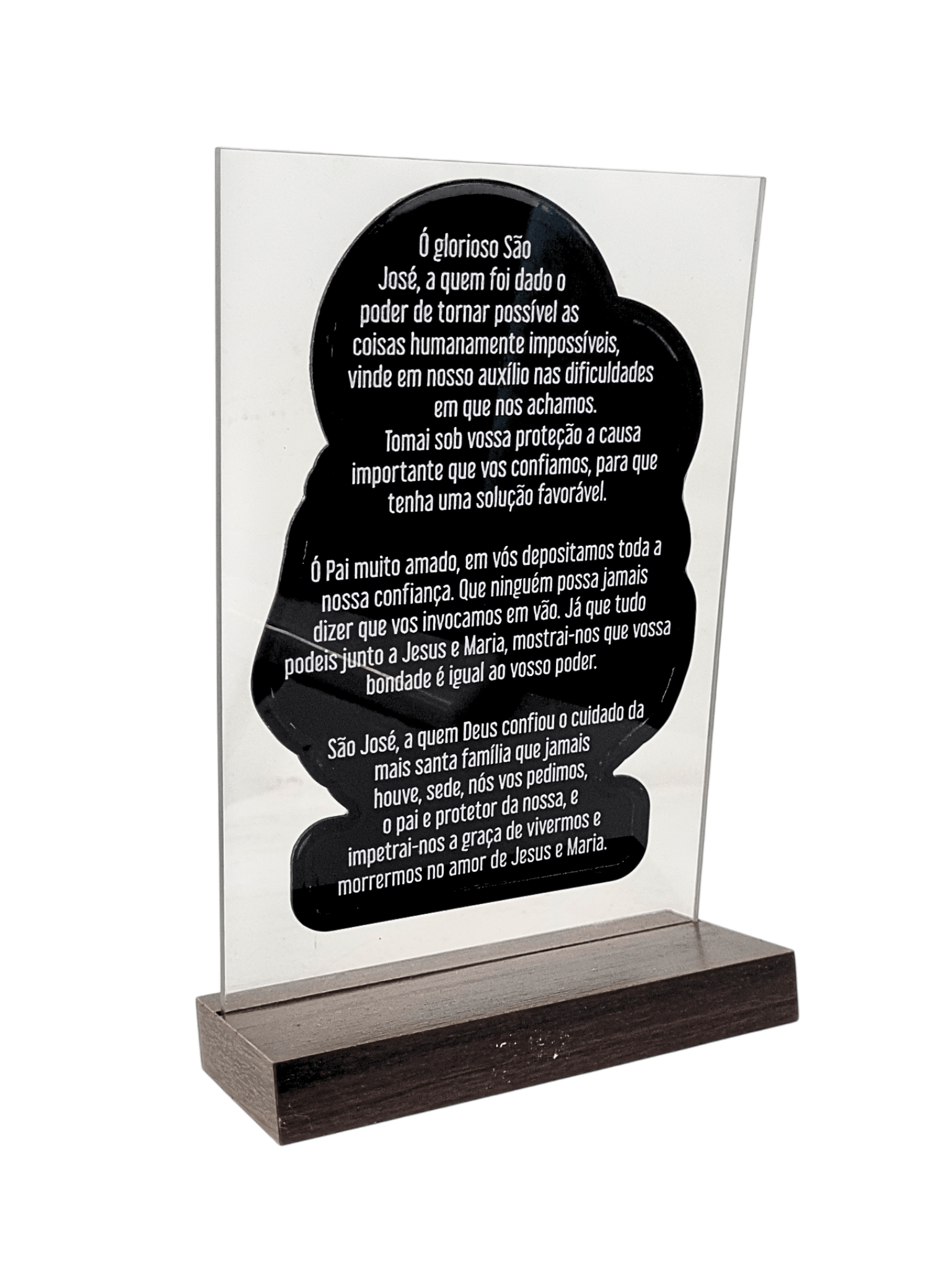 Adorno de São José em Bronze com Oração 21 cm-TerraCotta Arte Sacra