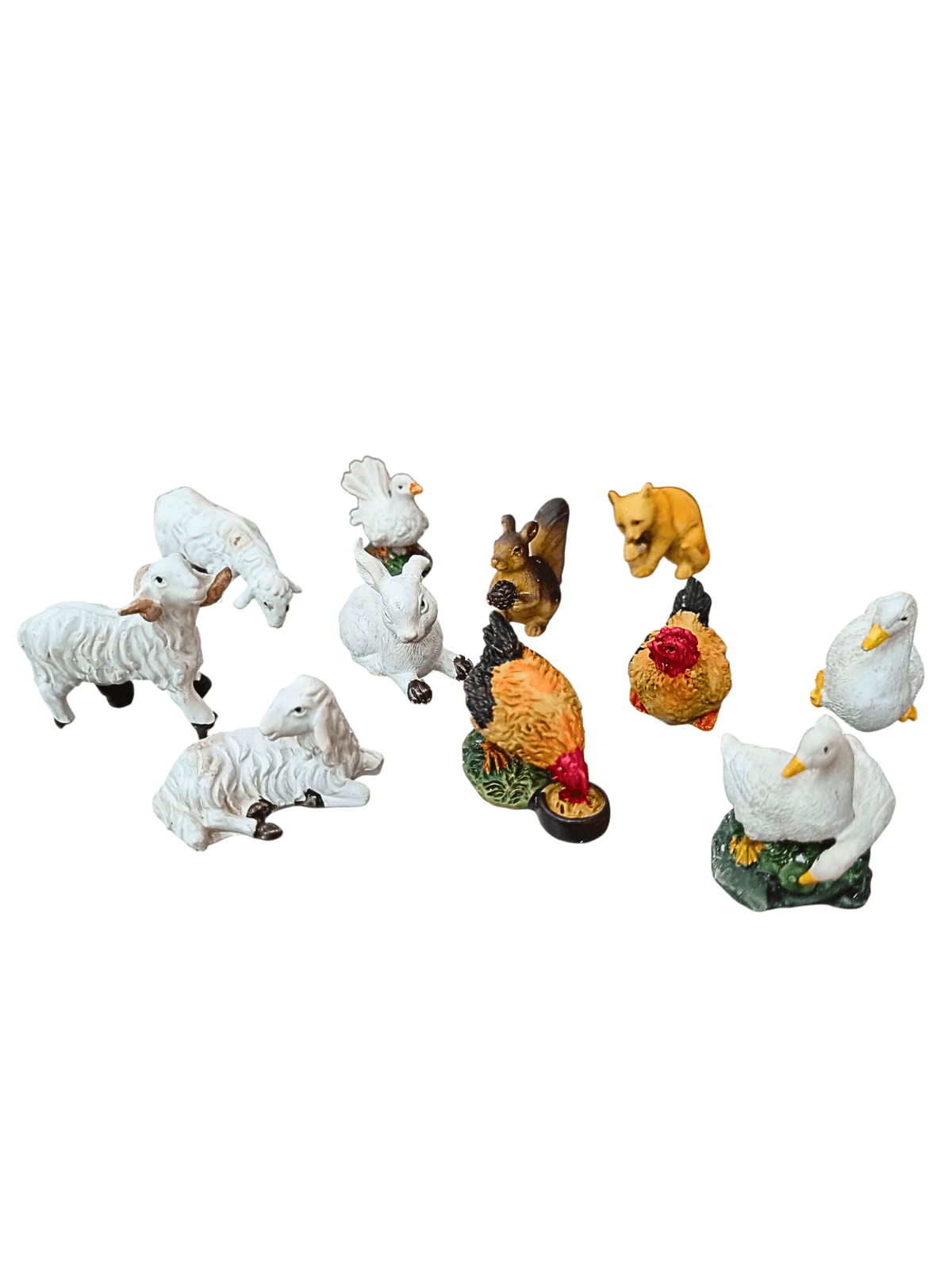 Animais para Presépio 11 peças Santini 3 cm em Resina-TerraCotta Arte Sacra